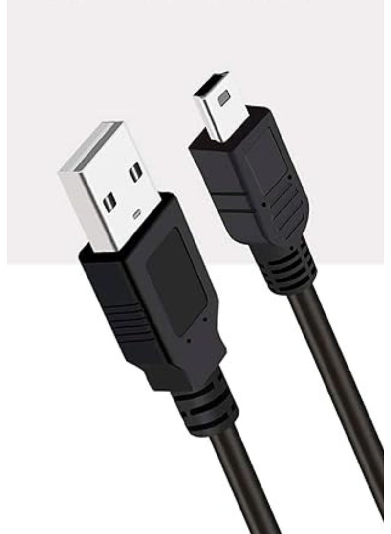 Haysenser كابل USB 2.0-AM إلى Mini 5Pin مع كابل شحن سريع بسرعة نقل 480Mbps بطول 1.8M - Image 2